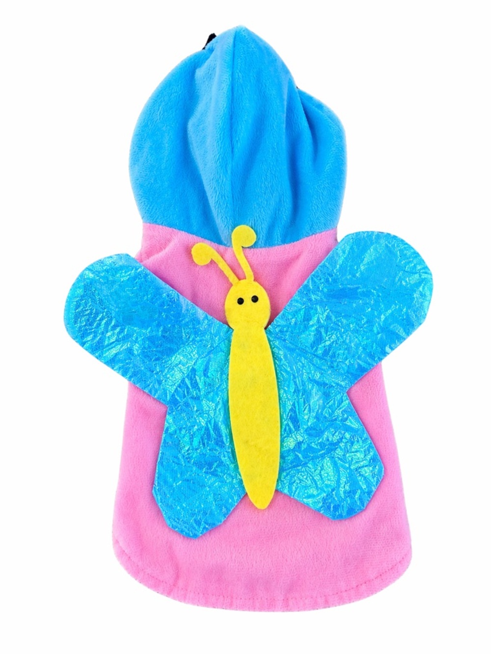 🦋 🐶 Pastel Butterfly Pet Costume Hoodie Pink Blue Small Dog Puppy Costume